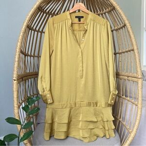 Banana Republic Mustard Ruffled Tunic